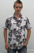 Globe Aloha Skullbiscuss Hemd kurz white Globe Aloha Skullbiscuss Hemd kurz white
