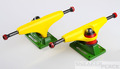 Sensi B127 Yellow Green Bullet Skateboardtrucks Set