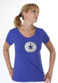 Converse Vintage patch T-Shirt Women Ink Blue
