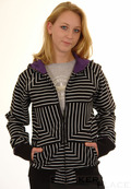 Ragwear Sweatshirt Zipp HoodieTriangle Black Pinestripes Ragwear Sweatshirt Zipp HoodieTriangle Black Pinestripes