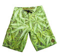 SANTA CRUZ Badehose HOME GROWN weed green