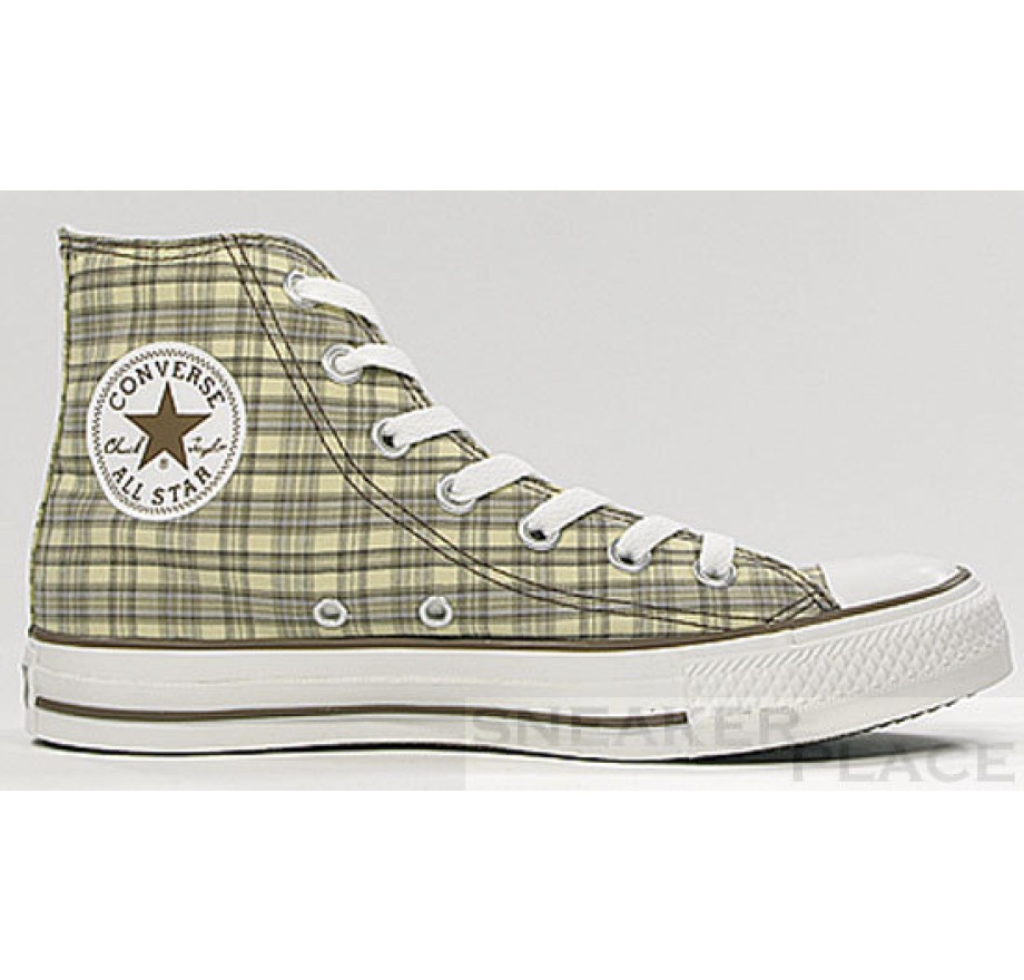 Converse Chucks All Stars Hi Specialty Plaid tan Schuhe