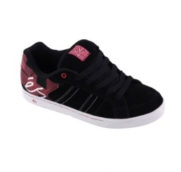 es Clayton Skaterschuhe schwarz/rot/weiß