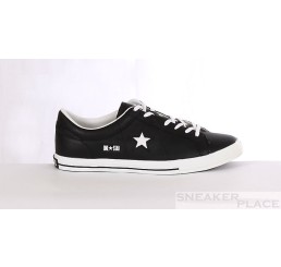 Converse One Star  Ox Lea Leder black/white Schuhe